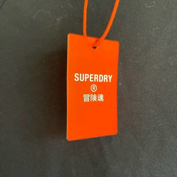NEW Superdry Women's Rib Insert Dress Black Pockets Size 10 - Picture 9 of 10